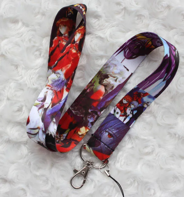 

Hot Sale! Free shipping 10pcs Japan Anime Evangelion Key chains long Lanyard ID Badge Holders Phone Neck Straps #206