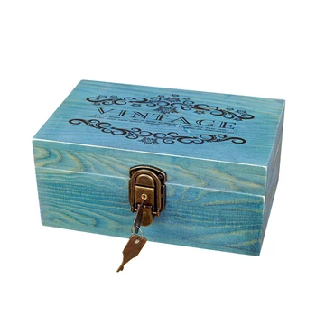 

Retro Wooden Boxes Jewelry Cosmetic Case Multifunctional Organizer Wooden Storage Box Holder Vintage Rustic Antique Box