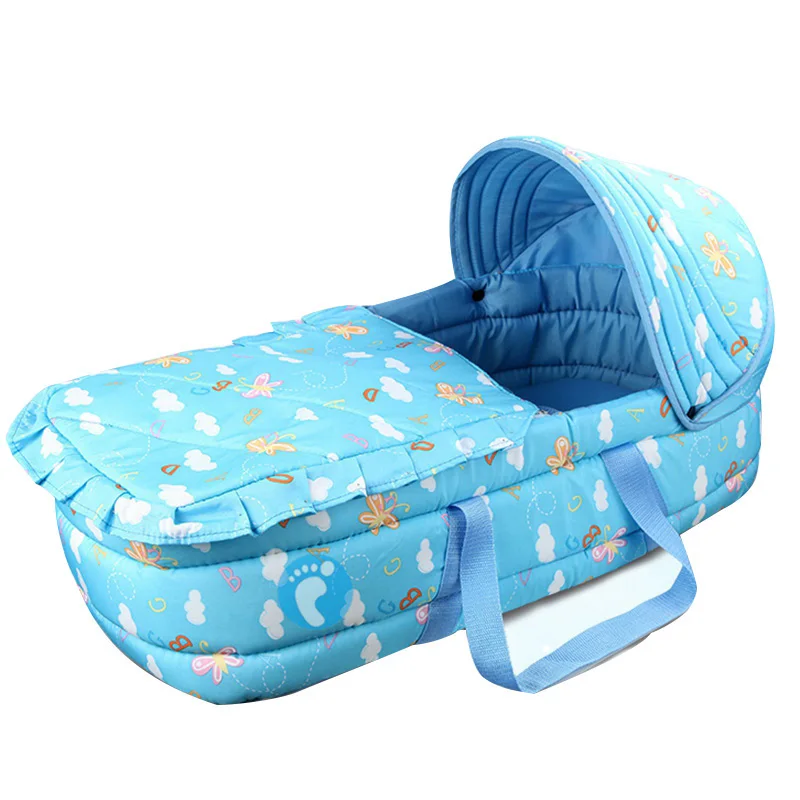 Portable baby cotton with mosquito net infant cribs for easy
