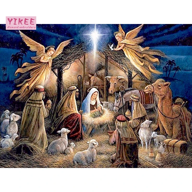

diamond embroidery jesus born,diy,diamond painting full square.5d, diamond mosaic