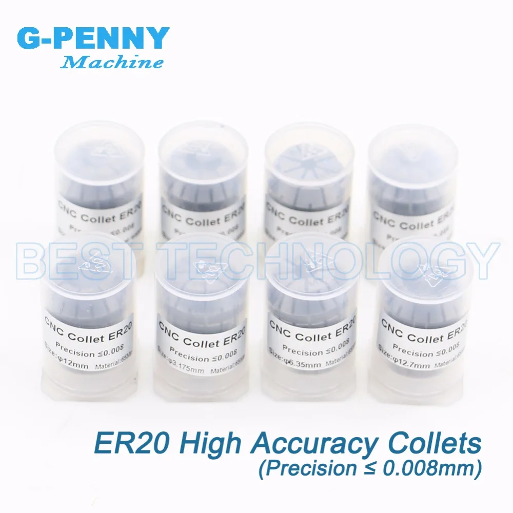 Chegada de Novo! Eixo do Motor Menos de 0.008mm para Cnc Alta Precisão Mola Collet Chuck Definir Fresagem Torno Ferramenta Er20