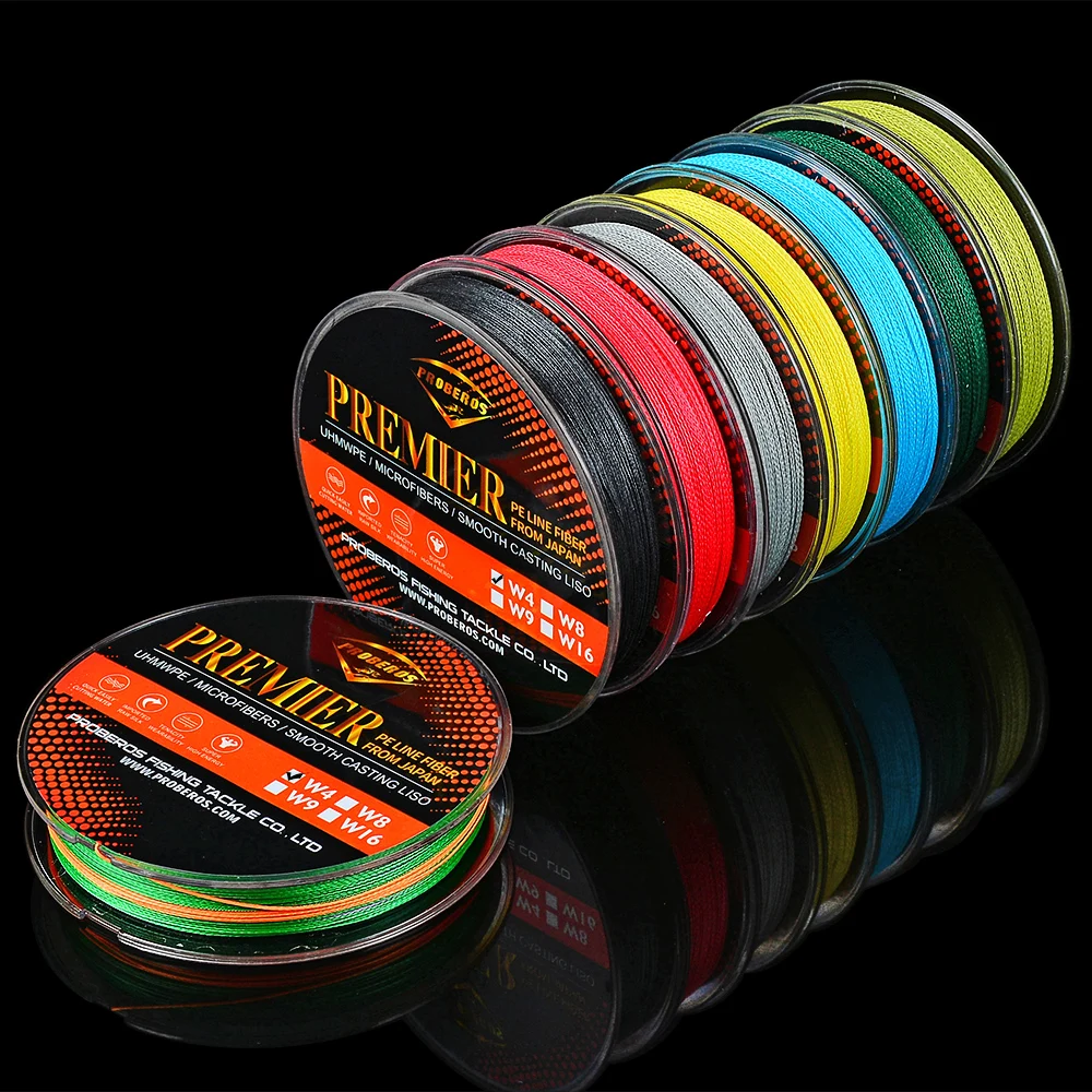 PE Fishing Lines 4 Strands 6LB-90LB Japan Multifilament Braided Wire Fish Tackle 