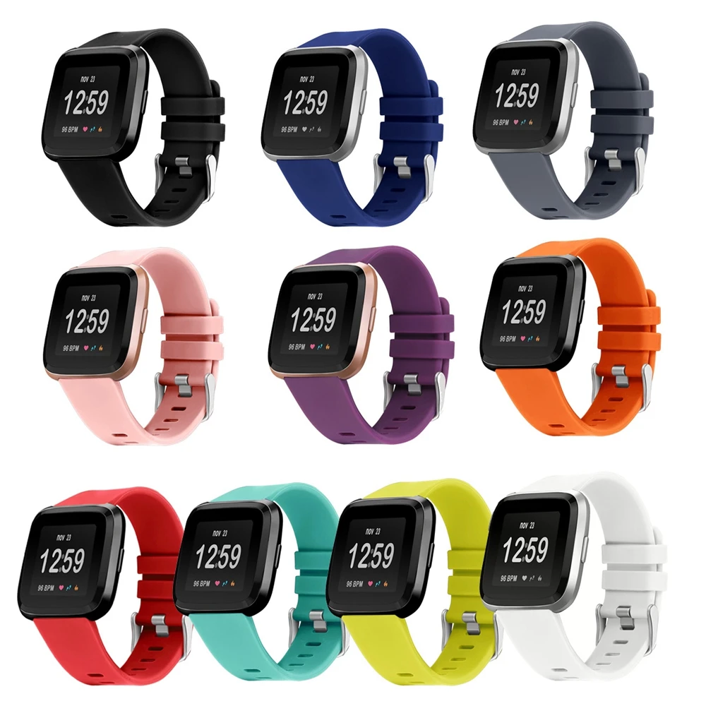 

Smart Band Silicone Wristband Wrist Strap For Fitbit versa Band Strap Soft Watchband Replacement Smartwatch Bracelet Belt Band