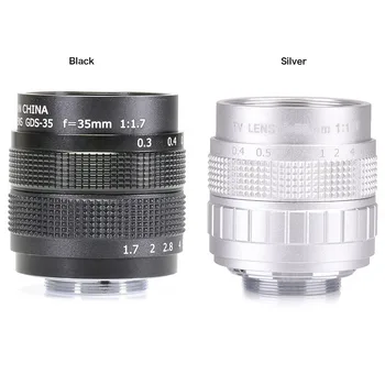 

35mm F/1.7 C mount CCTV 2/3" lens body 12 blades for Nikon 1 J1 J2 V1 V2