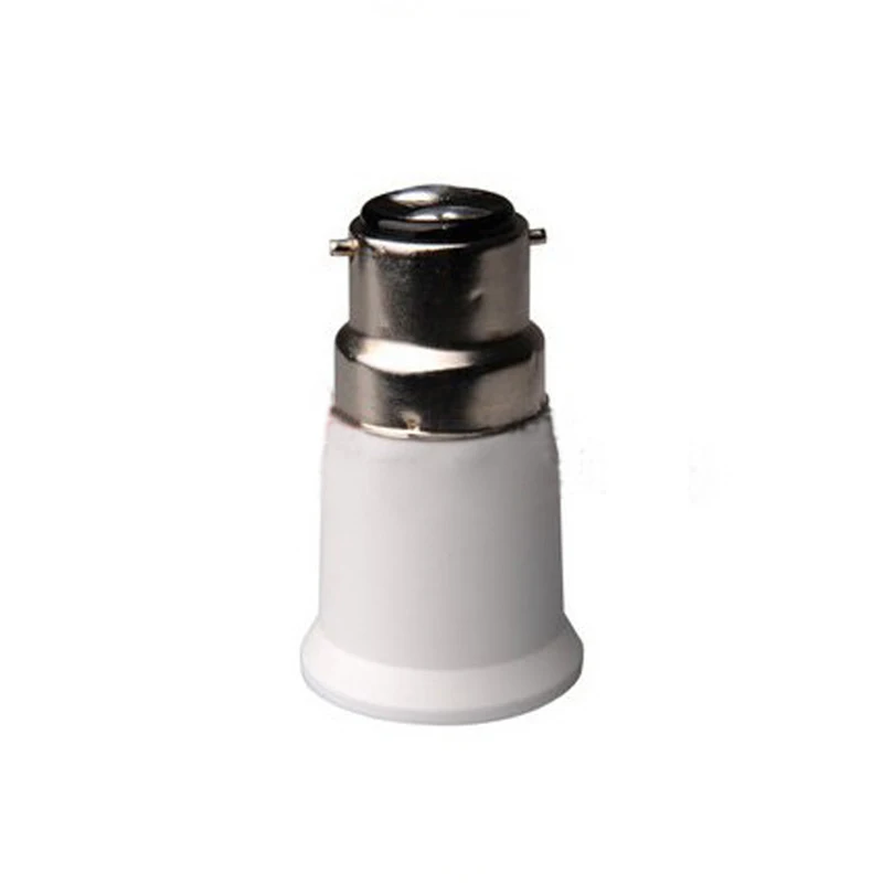 XIHALONG 1pcs B22 to E27 LED Lamp Base B22-E27 Bayonet Fireproof Holder Adapter Converter Socket
