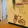 Material de PVC de la pared de la bicicleta rom ntica de la manera creativa para