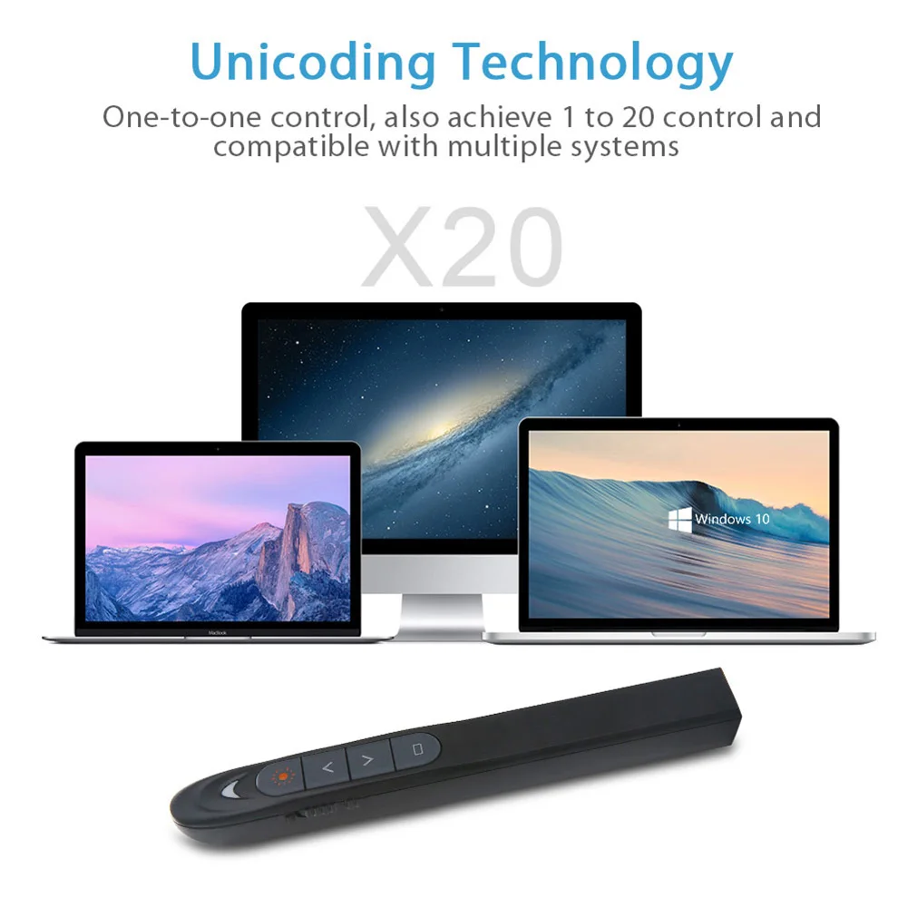 

RF 2.4GHz Mini USB Wireless Presenter Powerpoint PPT Presentation Pointer Pen JFlyer