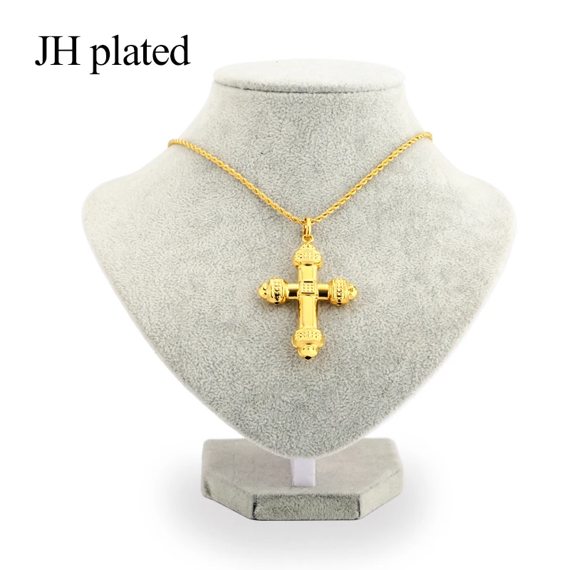 JHplated 2019 Новый Модный золотой цвет Long45 60 см Распятие Иисуса религиозные ожерелья
