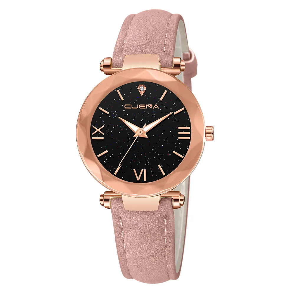 Female Clock Ladies dress watch Stylish Dial Waterproof Fashion Women 's Leather Band CUENA Analog Quartz Diamond Wristwatch Female Clock Ladies dress watch Stylish Dial Waterproof Fashion Women 's Leather Band CUENA Analog Quartz Diamond Wristwatch