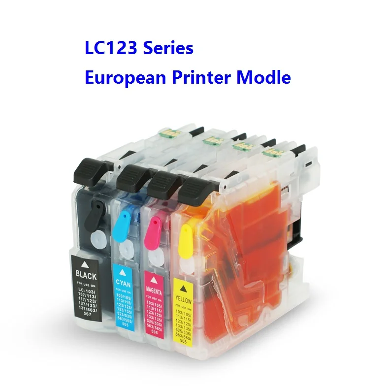 

XIMO FULL INK LC123 refillable Ink cartridge for Brother MFC-J6520DW/MFC-J6720DW/MFC-J6920DW printers with permanent chip