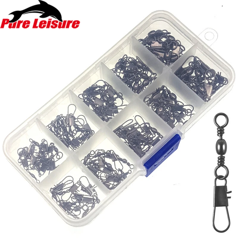 Pureleisure 100 шт./компл. Lead Jig Head рыболовный Вертлюг СКОЛЬЗЯЩИЙ ПОВОРОТНЫЙ разъем не образуются затяжки кнопки Pin рыболовный крючок приманки рыболовные снасти комплект