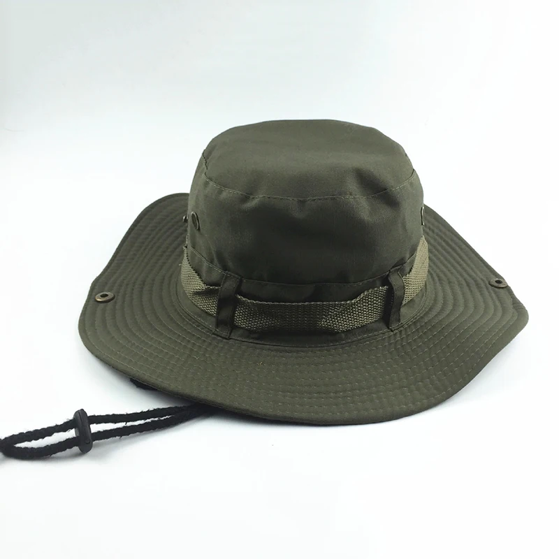 Benni Cap Hat Big Brim Round Hat Solid Color or Camouflage Men and Women Outdoor Mountaineering Fisherman Hat Visor Double Sided