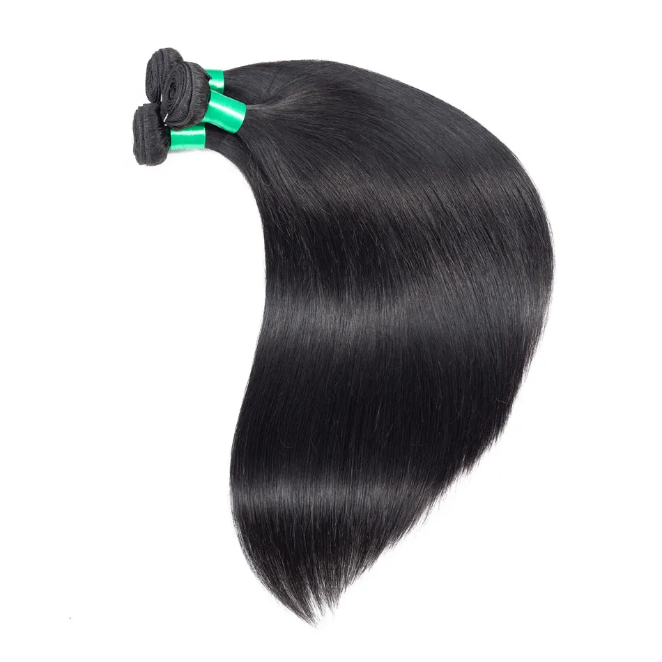 Straight Hair Bundles With Closure Peruvian Hair Bundles With Closure Ably Remy Hair Extensions 4 Bundles With 4x4 Lace Closure