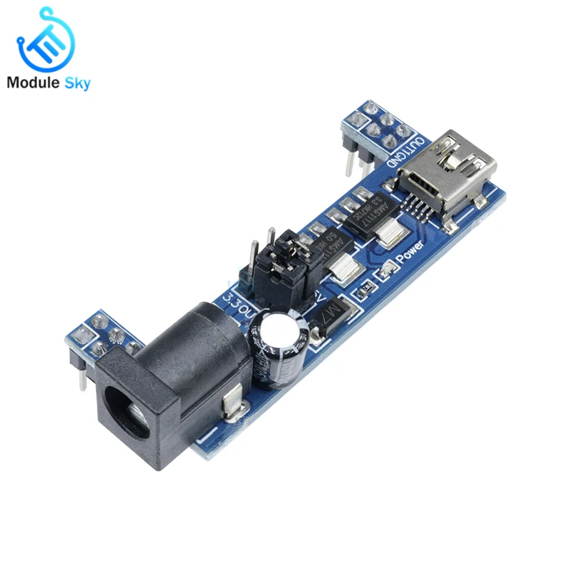 

5PCS MB102 Breadboard Power Supply Module 3.3V 5V For Solderless bread board