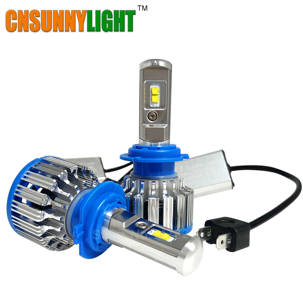 Günstige CNSUNNYLIGHT Auto LED Scheinwerfer H7 H4 H1 H3 H11 H8 HB3 9005 HB4 9006 880 H13 9004 9007 7000LM Helle Weiß Ersatz Led lampen