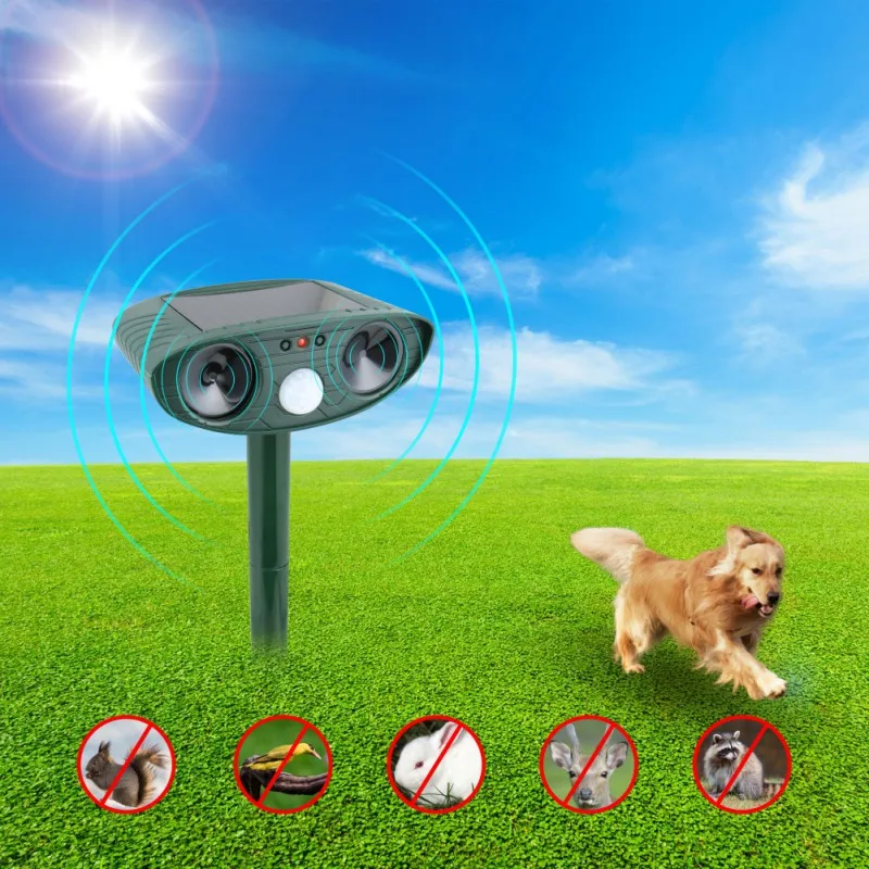 

Solar Waterproof Animal Repeller Outdoor Solar Powered Cat Dog Repeller Deterrent Scarer Pest Control