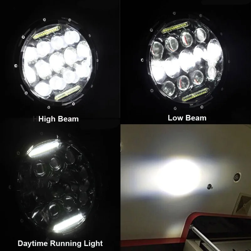 FADUIES черный 2 шт./компл. супер яркий 12v 75w H4 7 дюймов светодиодные фары с Белый DRL лампа для AM General Hummer 1992~ 2001