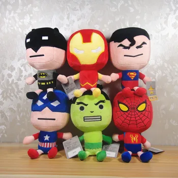 

22cm SpiderMan Batman Superman Hulk Iron Man The Avengers Plush Doll Toy Birthday Gift for Children