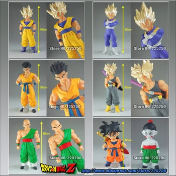 

"Dragon Ball Z" Original BANDAI Gashapon PVC Toy Figure HG 20B - set of 6pcs Goku Vegeta Trunks Yamcha Tenshihan Gohan Chiaotzu