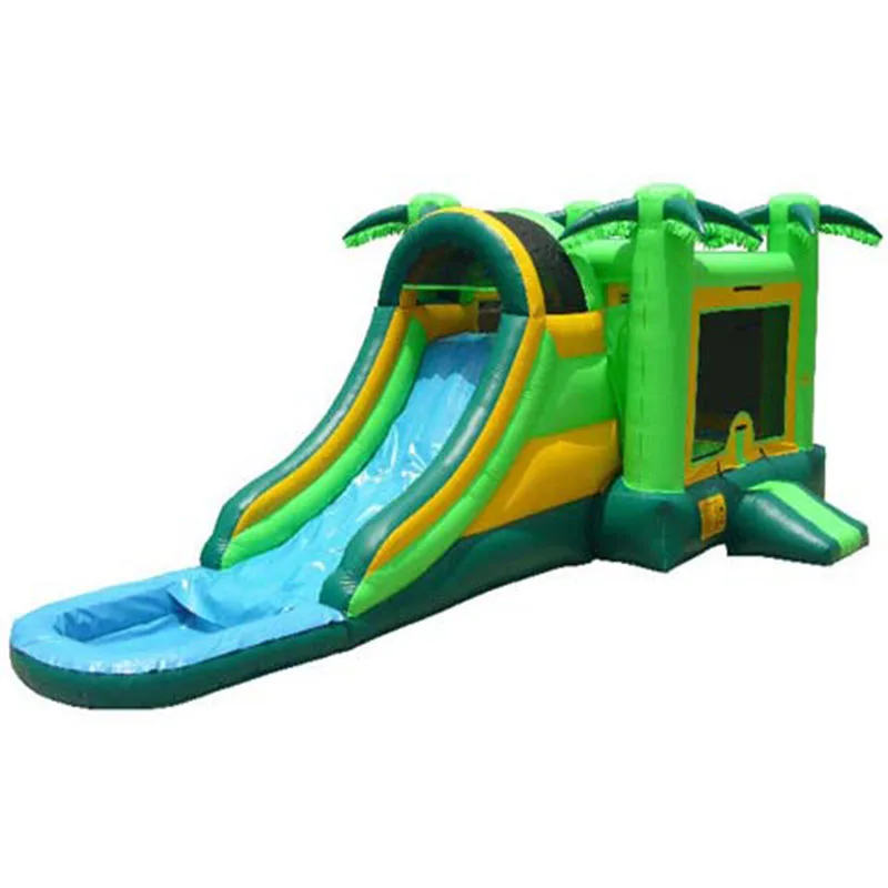 US $1.425.60 Tropical New design inflatable jumping bouncy house water slide combo outdoor playground slide for kids