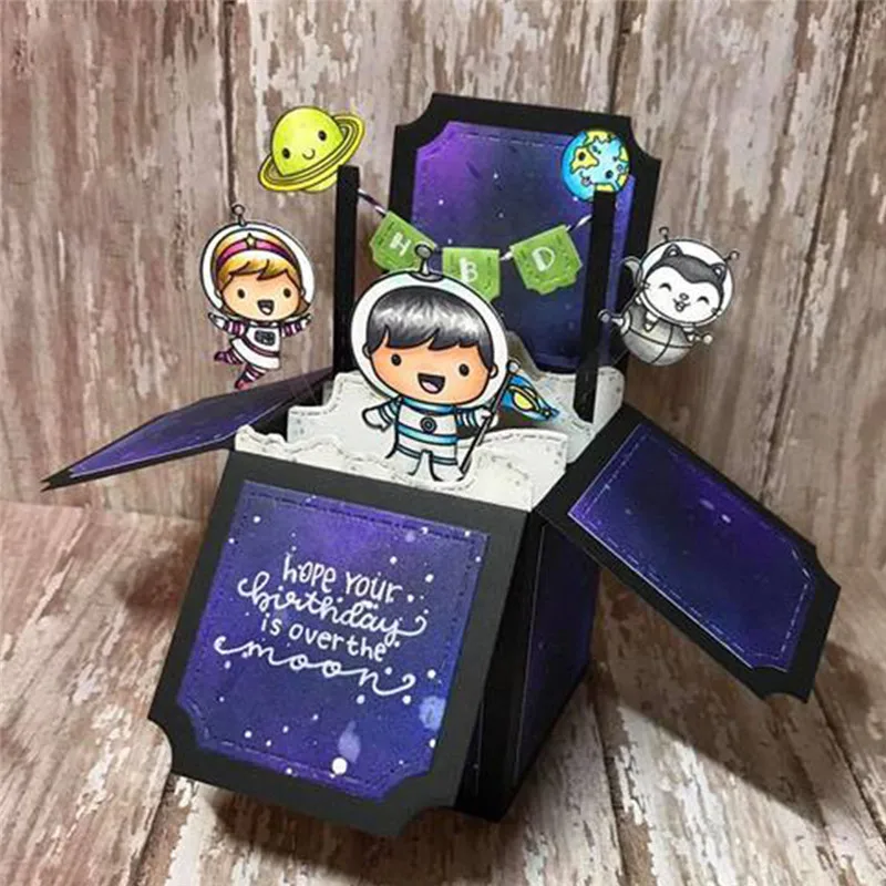 GJCrafts основные открытка коробка умирает металлический Трафаретный вырубной
