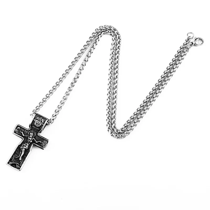 Стальная солдатская подвеска в виде креста с Иисусом и ожерелье панк массивные ювелирные изделия из нержавеющей стали модные цепочки трендовый мужской подарок