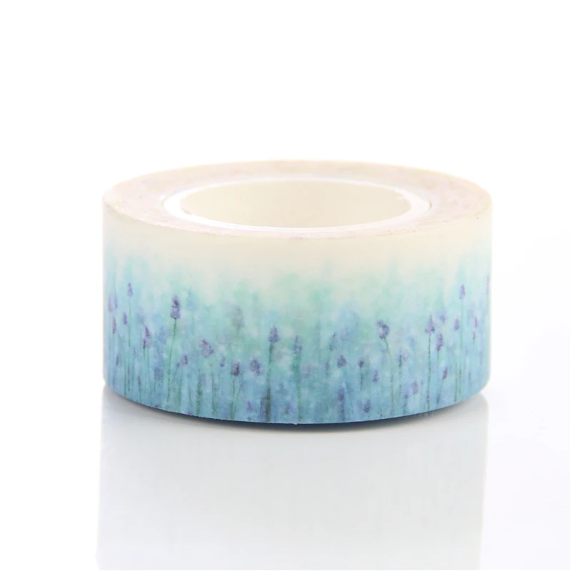 

1 Pc Beautiful Lavender Flower Washi Paper Masking Tapes For Scrapbooking Tape Diy Stickers Crafts Gift Wrapping Sticker