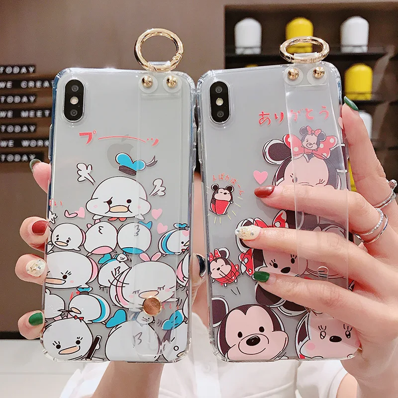 

Fashion Cute Cartoon Duck Minnie Mouse Case for Iphone 6 6s 7 8 9 Plus X XR XS MAX Back Cover 6plus 7plus 8plus XSMax Soft Cases