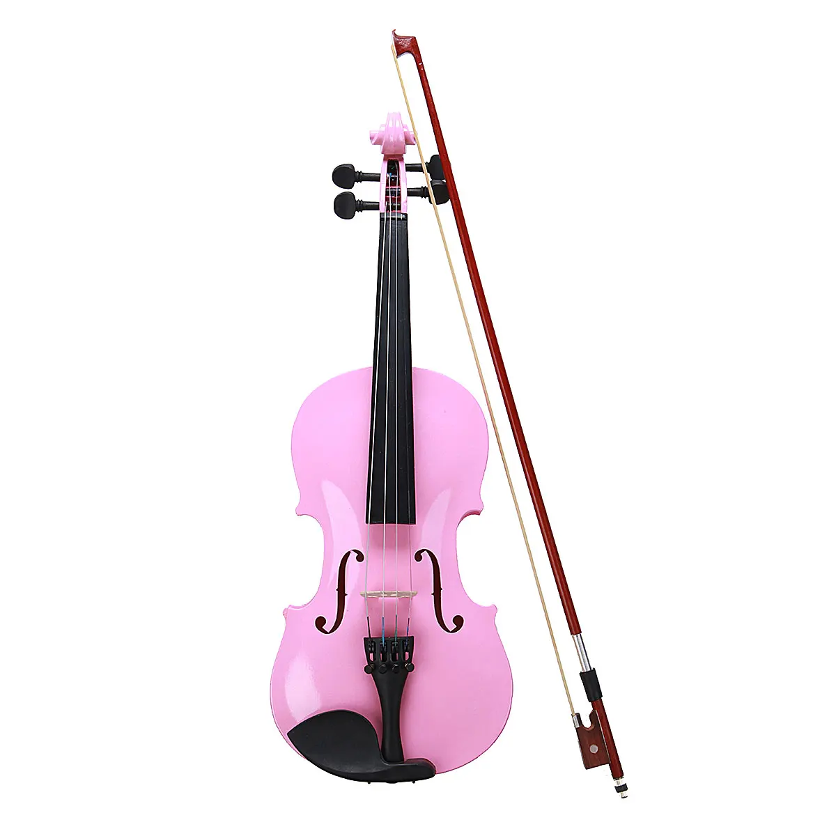 Pink 1/2 Size Student Acoustic Violin Maple Ebony Spruce Wood violin