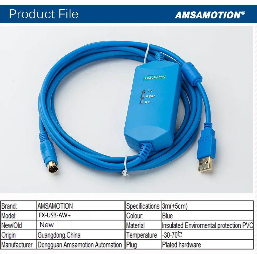 Cabo de Programação Fx-usb-aw Adequado Mitsubishi Comunicação Download Cabo Fx3u Fx3g Plc 15 Renovação da Casa