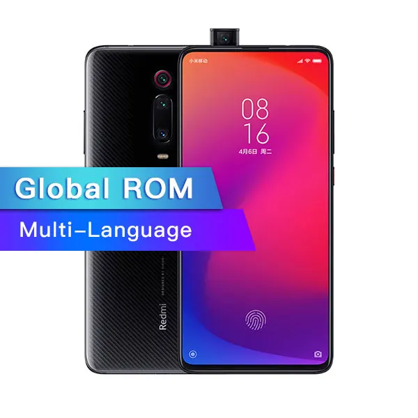 Xiaomi Redmi K20 с глобальной ПЗУ, 8 ГБ, 256 ГБ, мобильный телефон, Snapdragon 730, 48мп, задняя камера, всплывающая, фронтальная камера, 4000 мАч, 6,3" AMOLED - Цвет: Global Rom Black