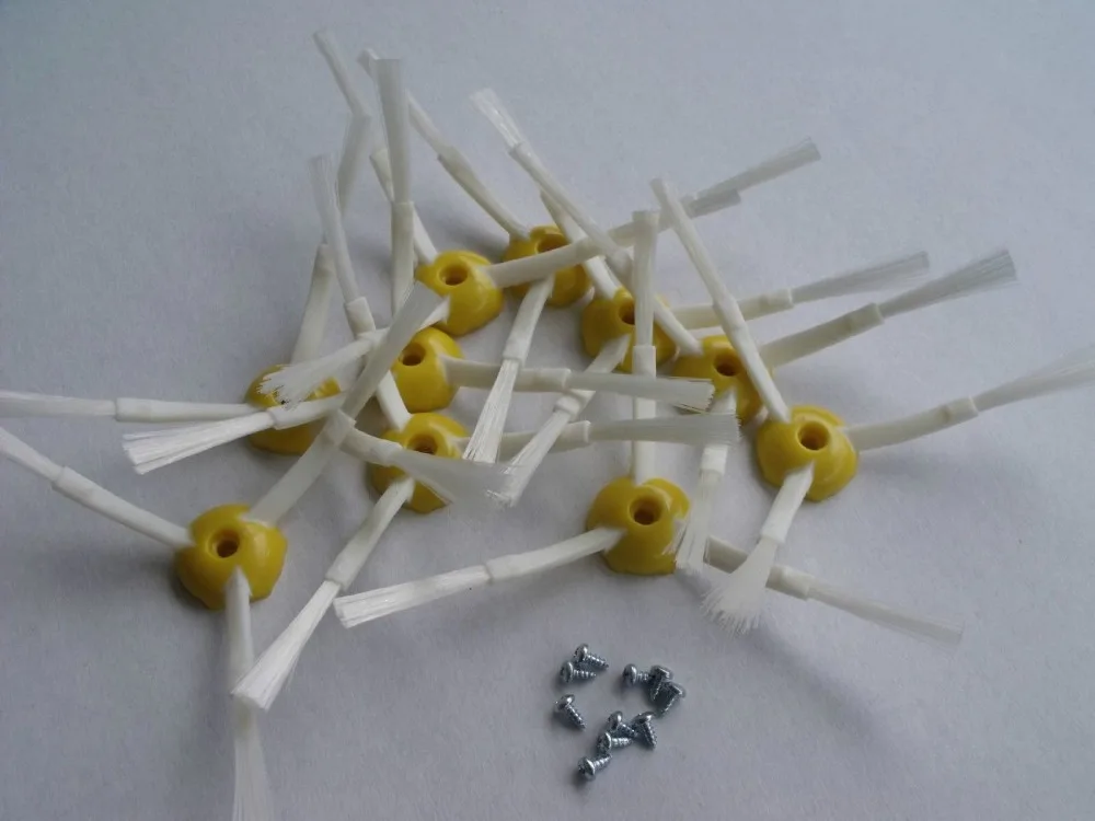 10 x Side Brush 3 armed 10 x Screw For iRobot Roomba 500 600 700 Series