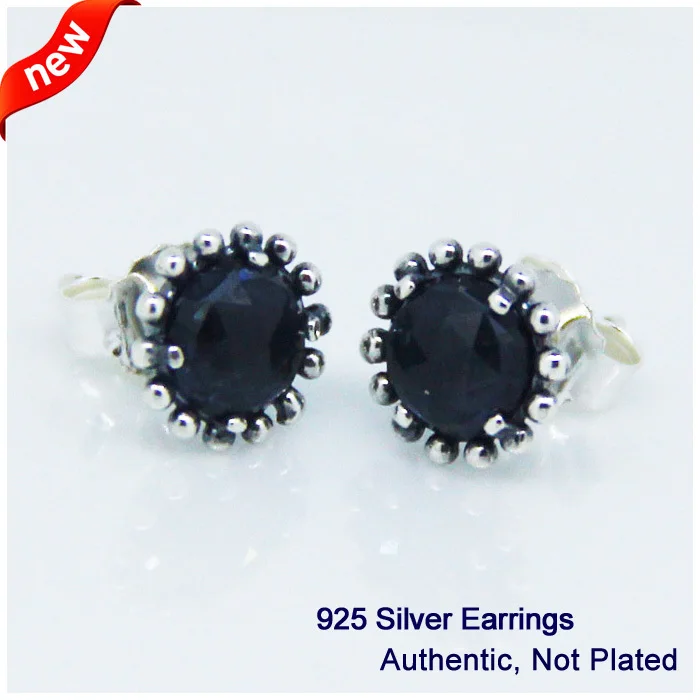 

Серьги-гвоздики женские из серебра 925 пробы с полуночной звездой