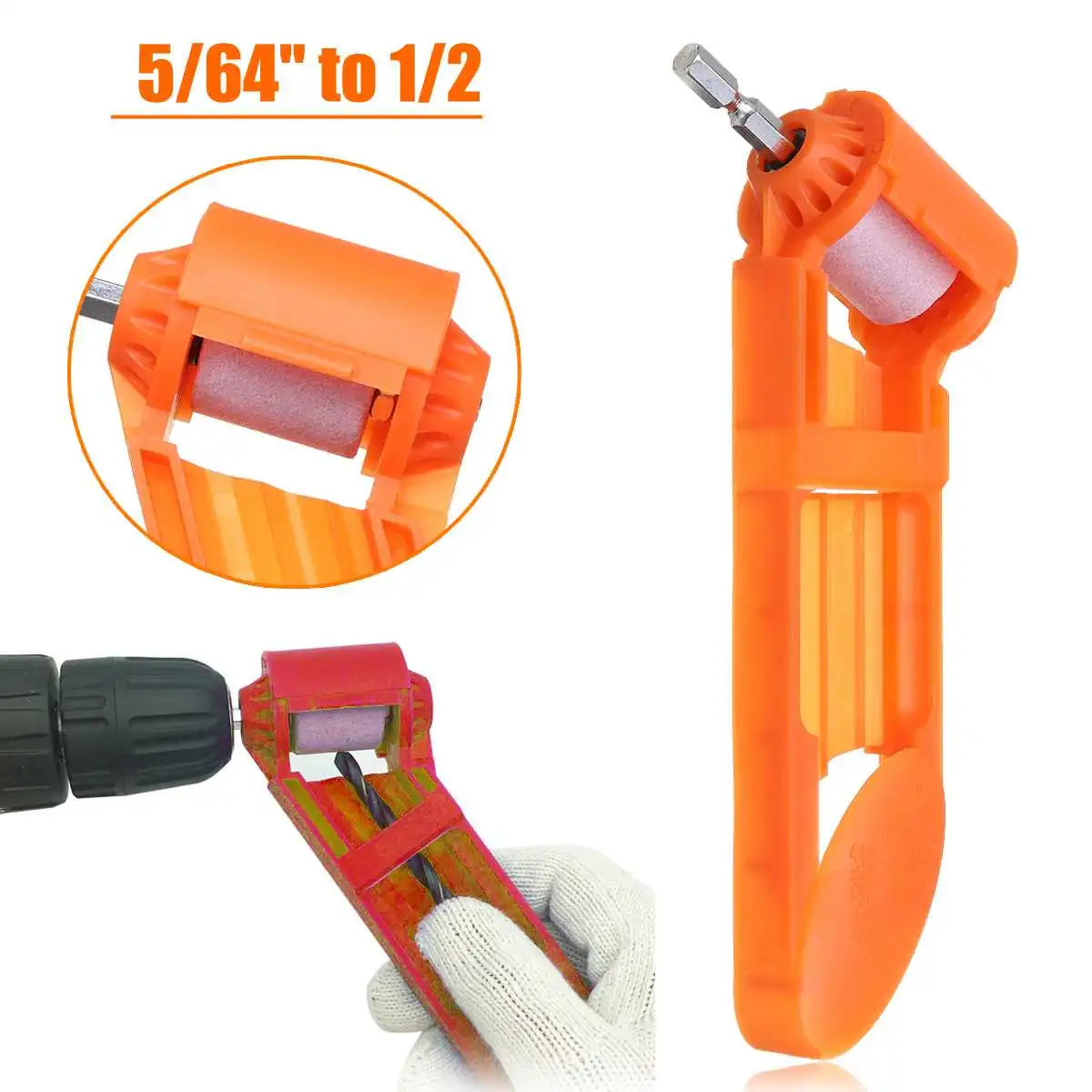

Portable 5/64 Inch to 1/2 Inch Grinding Wheel Drill Bit Sharpener Abrasive Tool Portable Drill Bit Powered Tool Parts