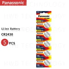 5 шт./лот, новинка, подлинный аккумулятор Panasonic CR2430 3V CR 2430 с кнопкой, автомобильный пульт дистанционного управления, ключ Camry, батарейки для монет