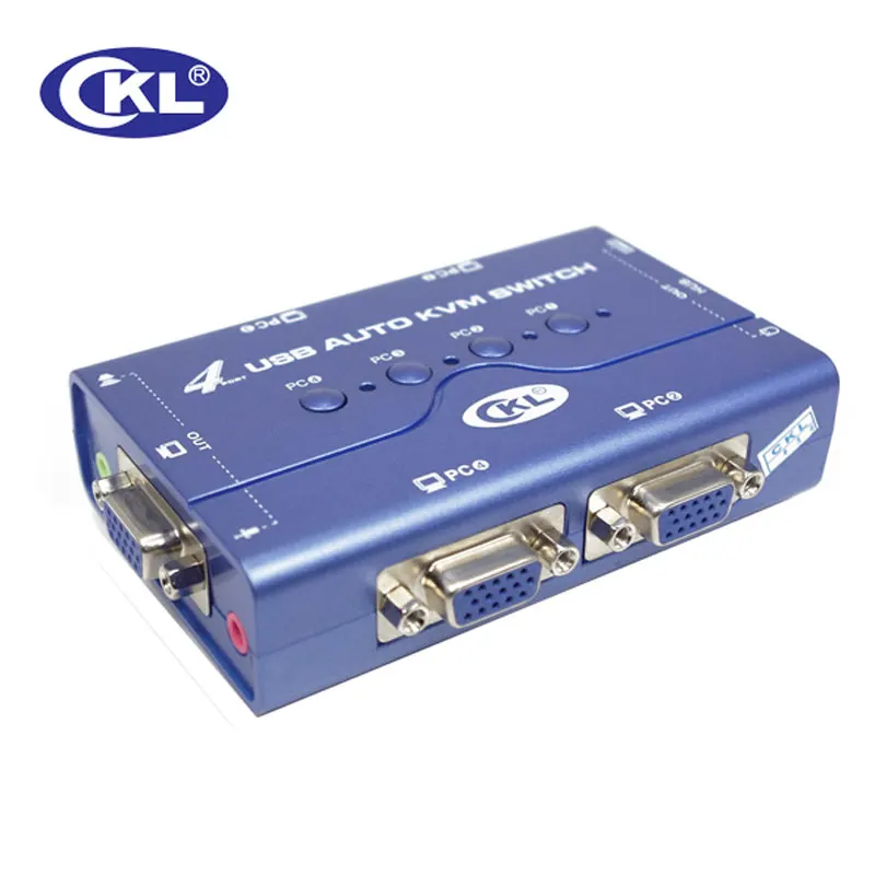 CKL-74UA мини 4 порта USB Авто VGA KVM переключатель Поддержка аудио микрофон коммутатор для ПК МОНИТОР клавиатура мышь с оригинальными кабелями