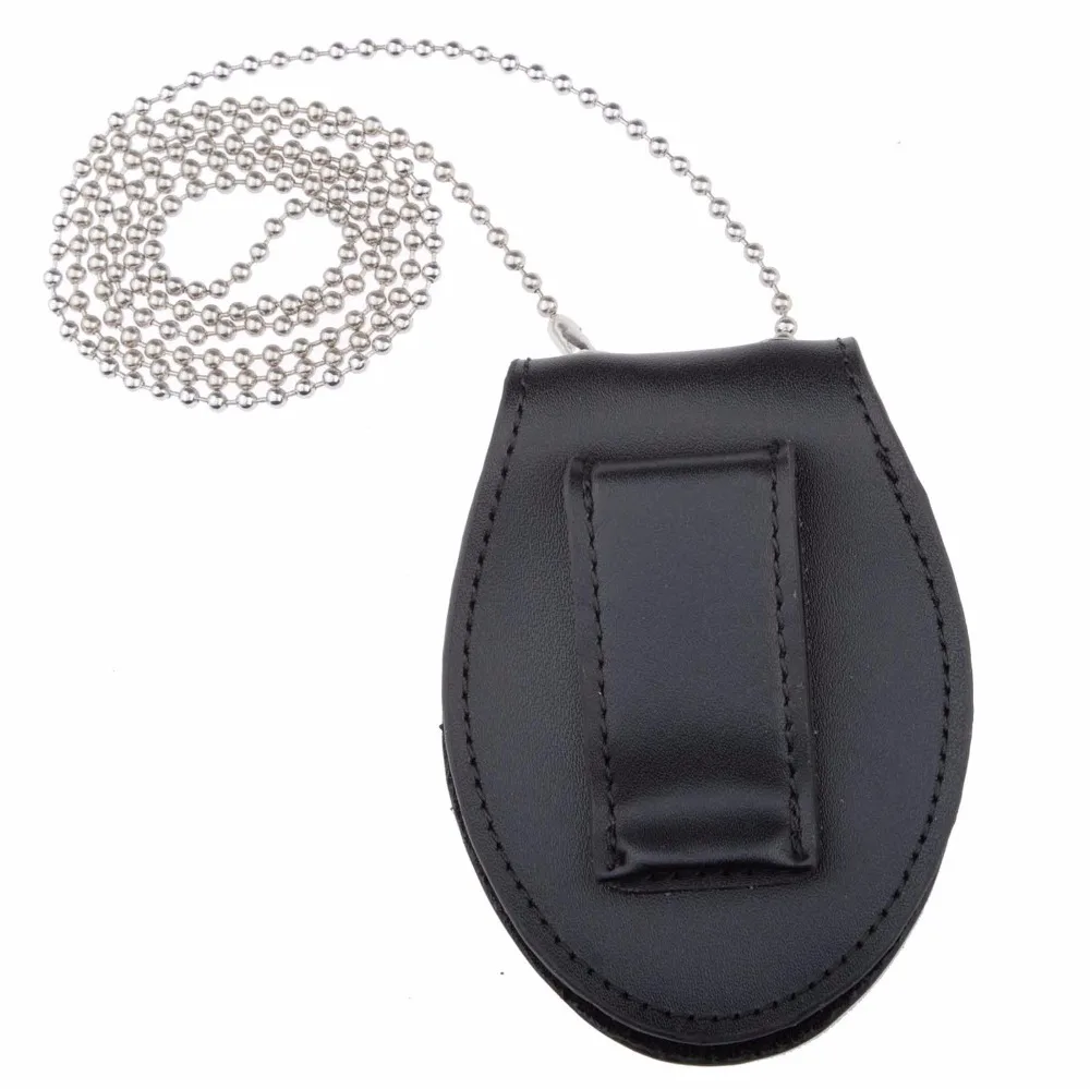 

OFFICER STYLE BADGE CLIP/NECK HANGER COMBO W/CHAIN
