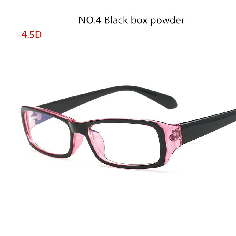 1,0~-6,0 покрытие готовой близорукости очки с градусом женщины мужчины короткие-очки для коррекции зрения рамка с диоптриями Прицельный рецепт - Цвет оправы: Pink  Myopia450