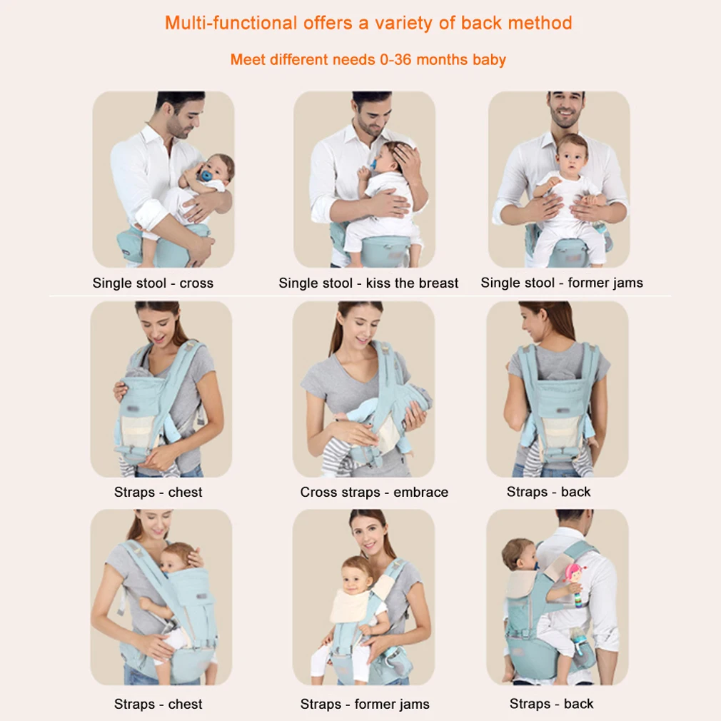 Новорожденный переноска для младенца дышащий эргономичный рюкзак на лямках 2019 обновление