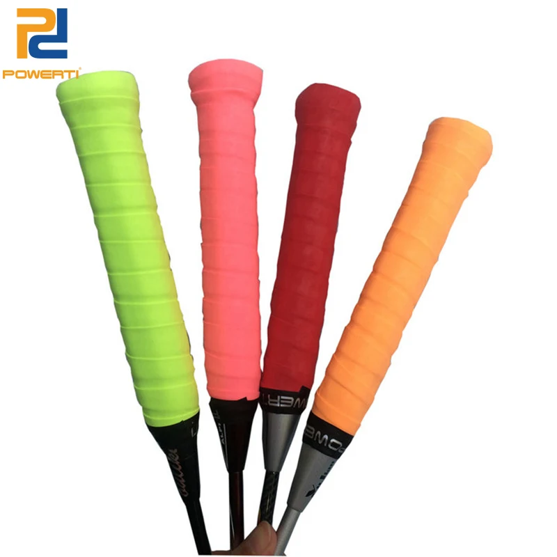 POWERTI 6 قطعة/الوحدة الجافة Sweatbrand تنس مضرب Overgrips العرق عالية مرنة لبس Overgrip ل الريشة و تنس مضرب قبضة