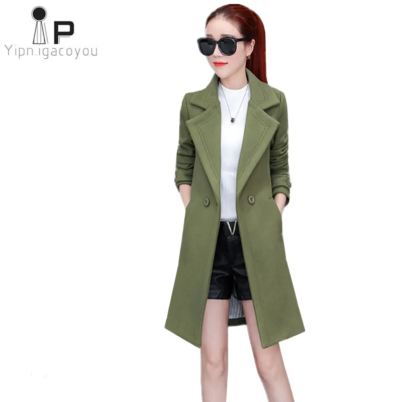 Coreano invierno mujeres de abrigos de lana 2018 de gran tamaño chaqueta rojo mujer chaqueta elegante abrigo de mujer|Lana y mezclas| - AliExpress