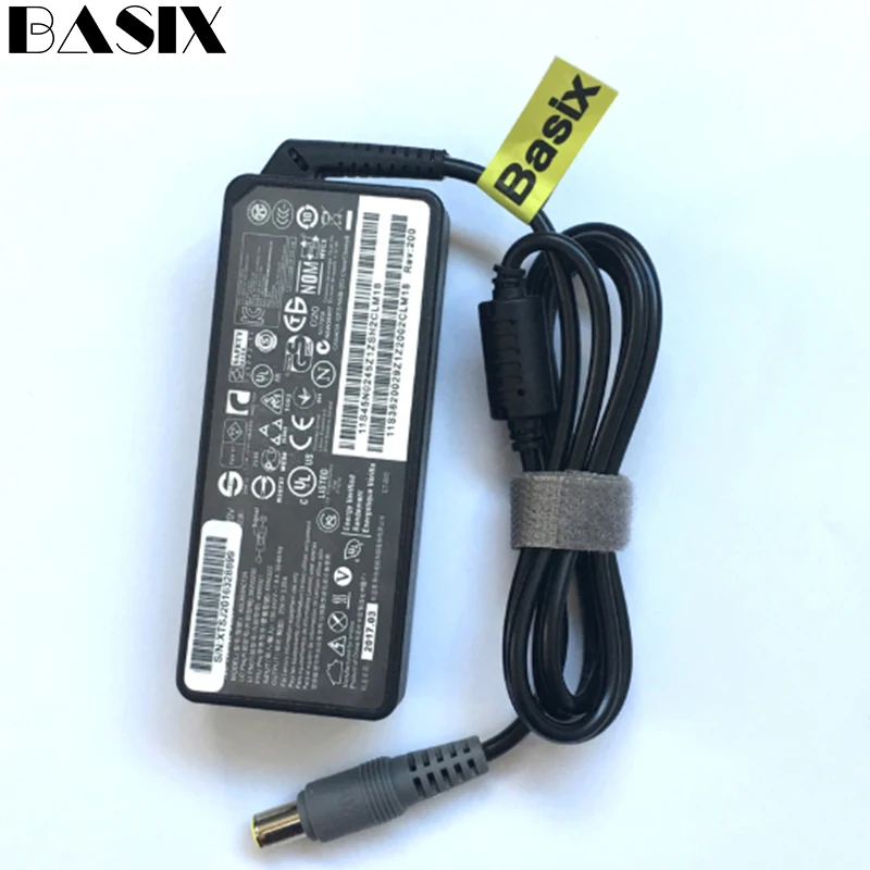 Basix Подлинная 65 Вт адаптер переменного тока Зарядное устройство адаптер питания для IBM lenovo ThinkPad X230 X230i X120 L330 L521 X131e Зарядное устройство