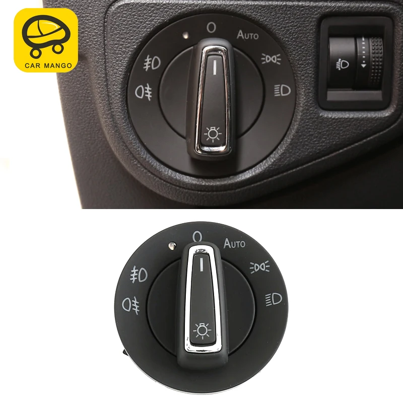 CarManGo For Volkswagen Golf 7 Golf 7.5 Car Styling Headlight Lamp Auto Switch Button Panel Frame Sticker Interior Accessories CarManGo For Volkswagen Golf 7 Golf 7.5 Car Styling Headlight Lamp Auto Switch Button Panel Frame Sticker Interior Accessories
