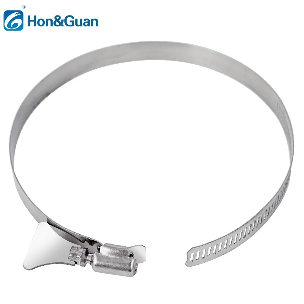 1pcs 4inch 100mm Stainless Steel Drive Hose Clamp Adjustable Fuel Line Pipe Worm Gear Clip Clamp Tube Fasterner Pipe Accessories