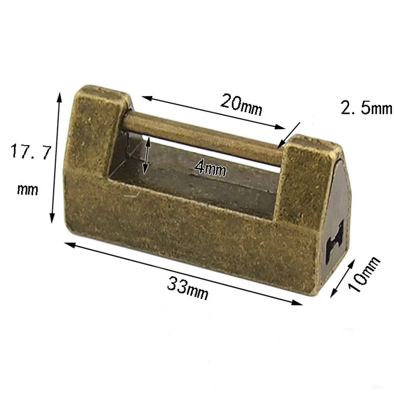 Alloy Antique Bronze Chinese Old Decorative Lock Jewelry Chest Box Lock Padlock for Wooden Wood Suitcase Drawer Cabinet 4