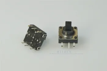 

2 pcs 10x10x10mm Tact Switch 4 Direction & Center push 5 Way Tactile Switch Snap in Vertical PCB Navigation Multifunction 10x10