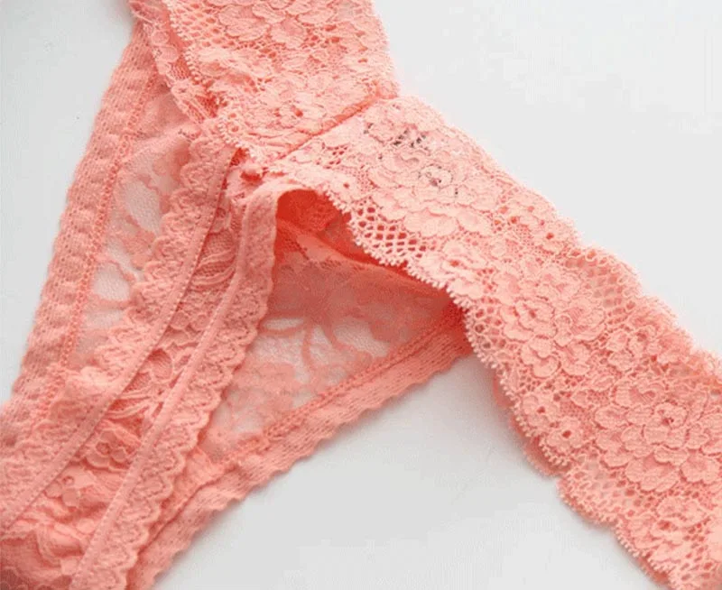 S-XXL Big Size Sexy Cozy Lace Briefs Short G Thongs G-String Lingerie Panties Underwear Women  (19)
