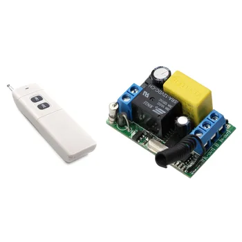 

Best Price AC 220V 1CH Wireless Remote Control Lighting Switch Receiver & 2Key Transmitter ON OFF for Water Pump & Windows