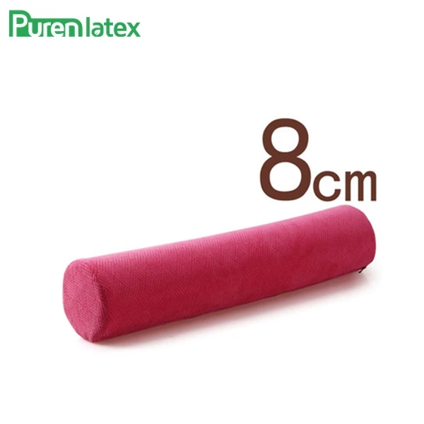 Пуренлатексная качественная Подушка с эффектом памяти, цилиндрическая Подушка, Ортопедическая подушка для облегчения боли в шее, подушка для защиты шейки матки - Цвет: Pink 8cm