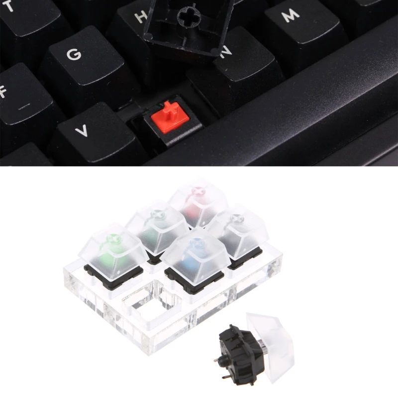 6 с двумя кнопками Кепки клавиатуры переключатель тестер механическая клавиатура Прозрачный ключ Кепки s Swit6X Тестер Комплект для Cherry MX Лидер продаж